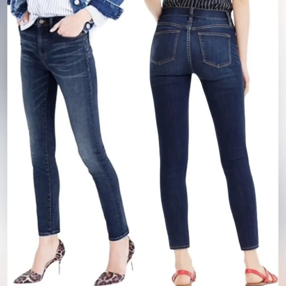 🔹️J. Crew Blue The Lookout High Rise Skinny Jeans Size 4/27